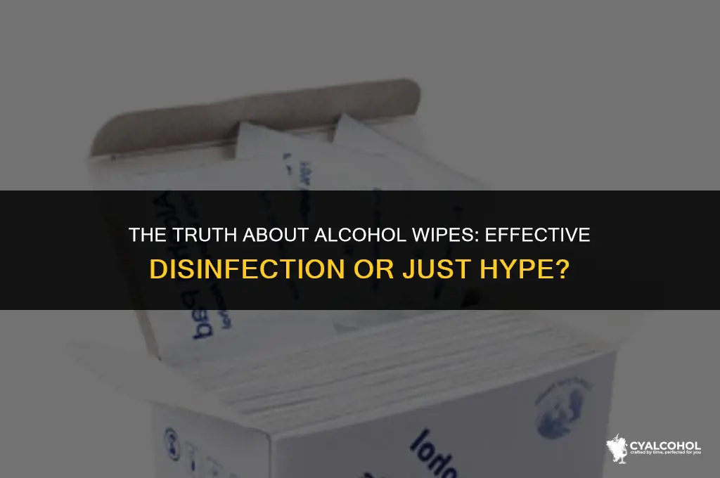 does alcohol wipes disinfect surfaces