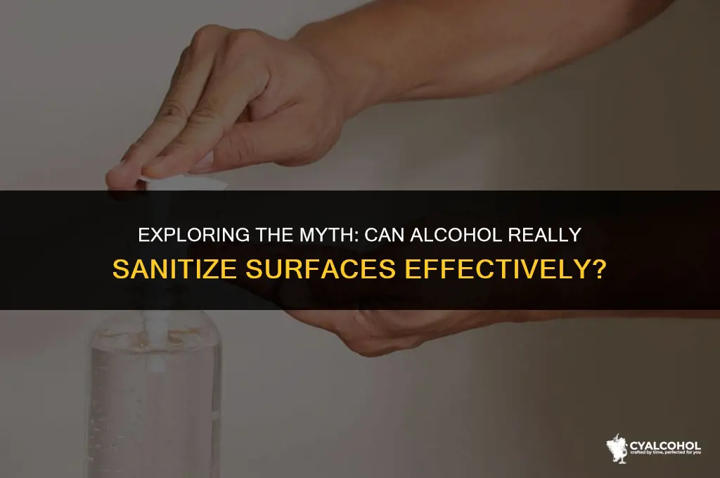 does alcohol work as sanitizer