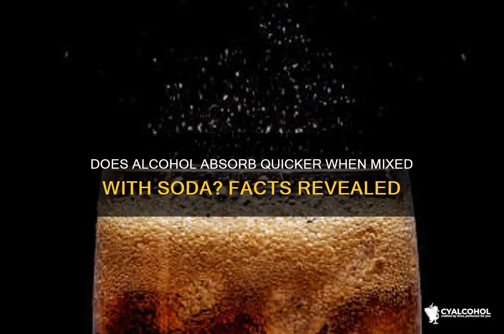 does alcohol work faster with soda