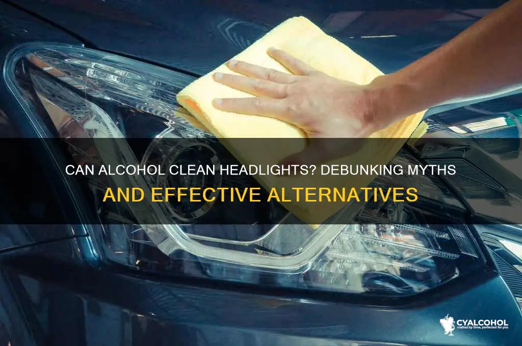 does alcohol work on head lights
