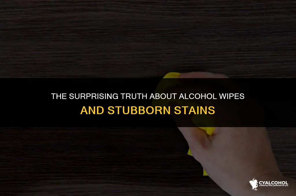 does alcohole wipes stuab pants