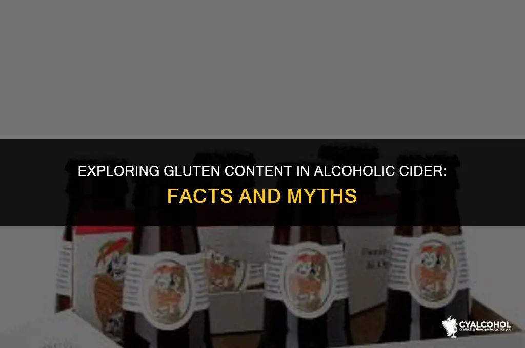 does alcoholic cider have gluten