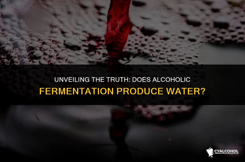 does alcoholic fermentation produce water