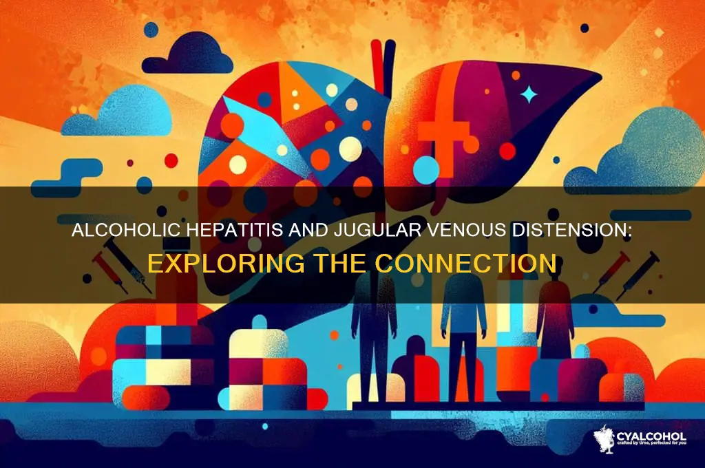 does alcoholic hepatitis present with jugular venous distension