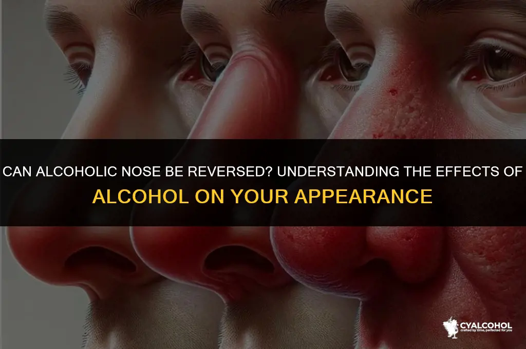 does alcoholic nose go away