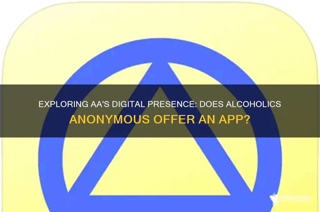 does alcoholics anonymous have an app