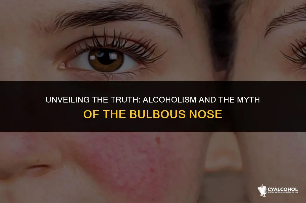 does alcoholism create bulbous nose