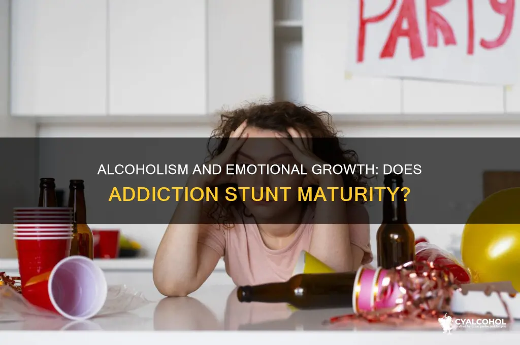 does alcoholism stunt maturity