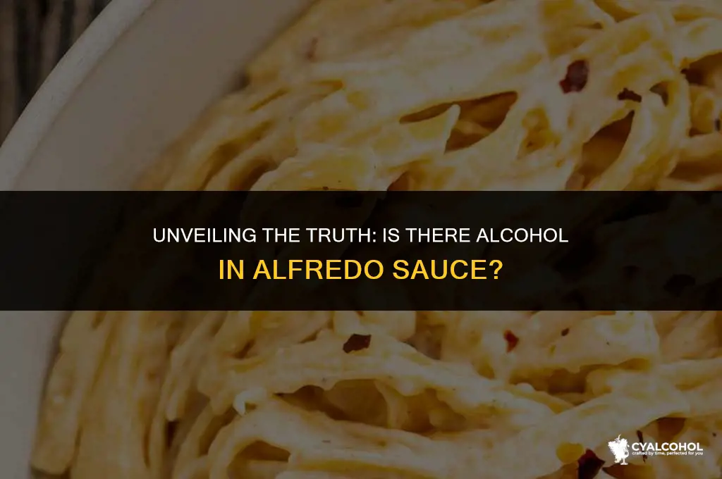 does alfredo sauce have alcohol