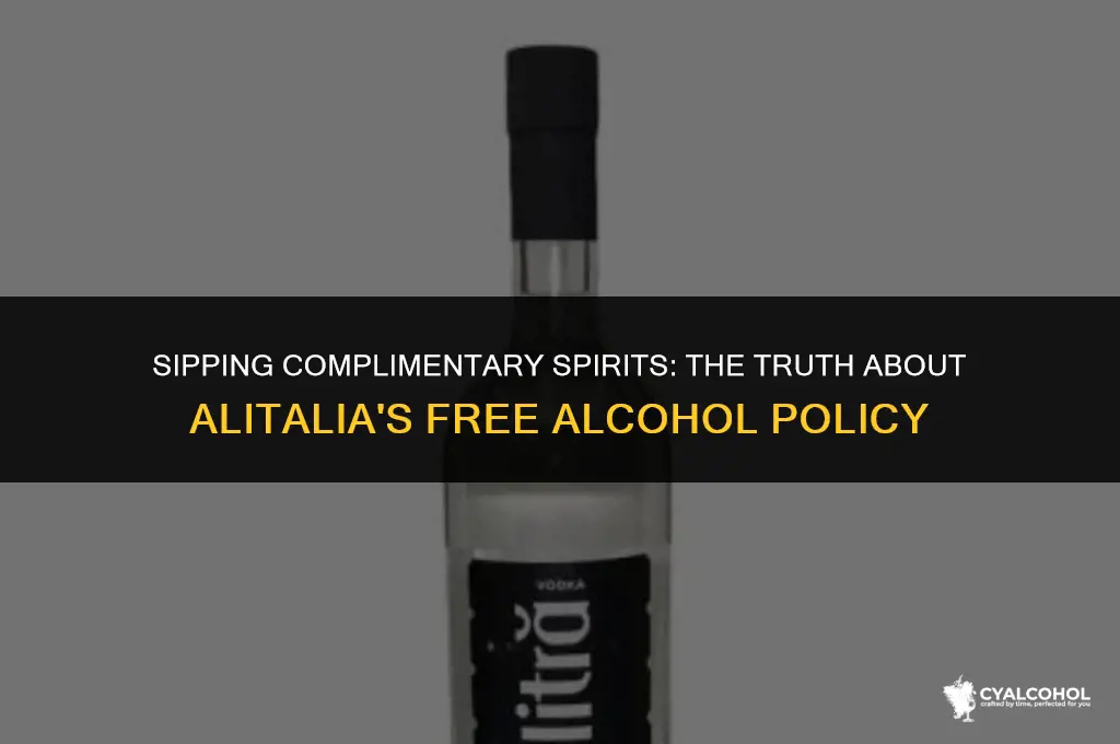 does alitalia have free alcohol