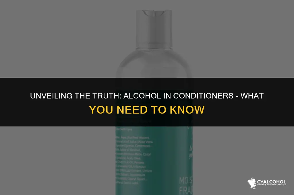 does all conditioner have alcohol