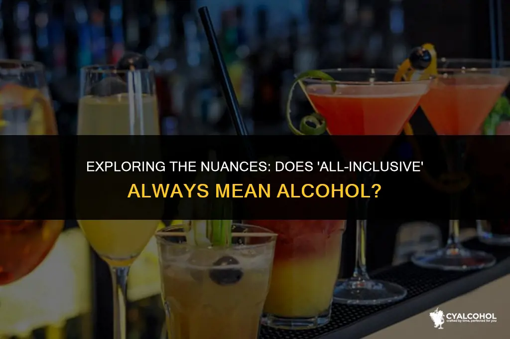 does all exclusive include alcohol