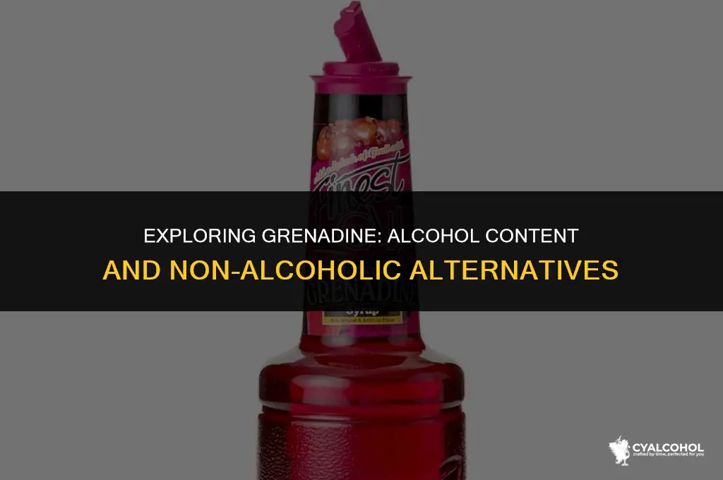 does all grenadine have alcohol