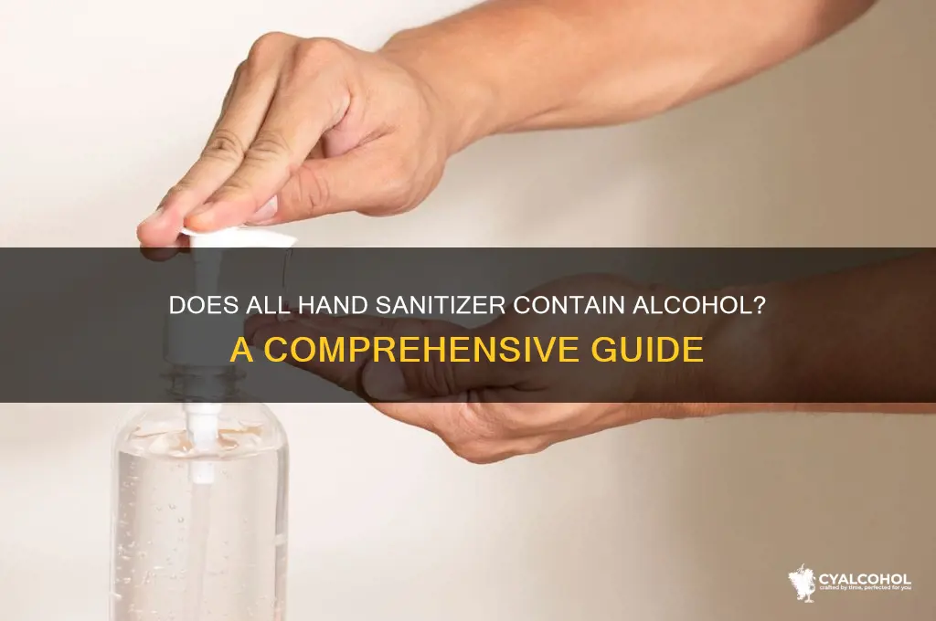 does all hand sanitizer have alcohol in it