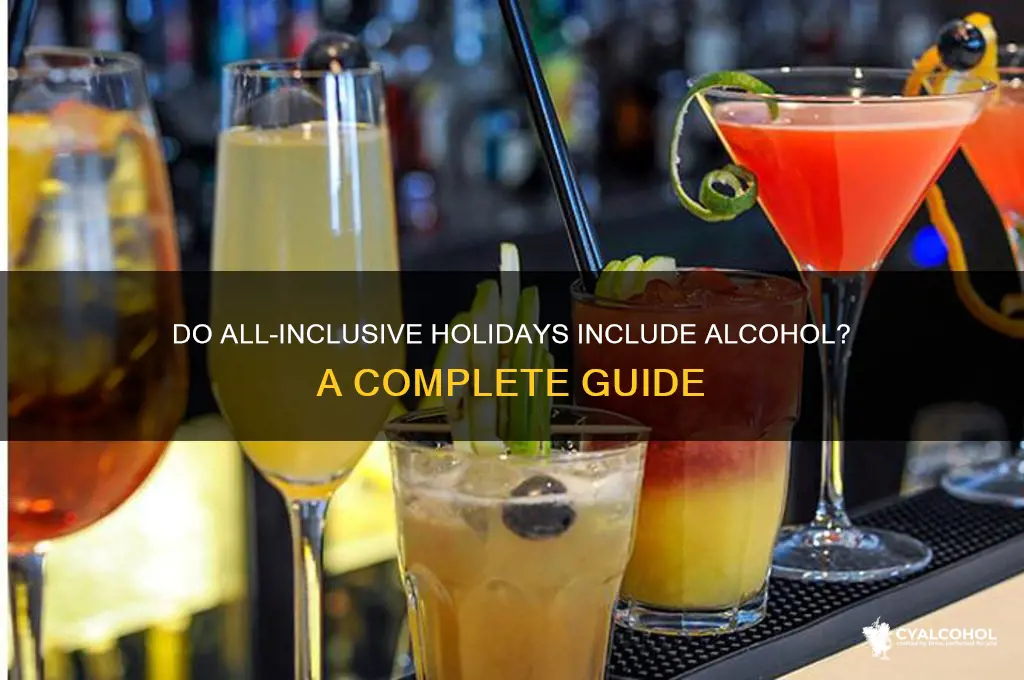 does all inclusive holidays include alcohol