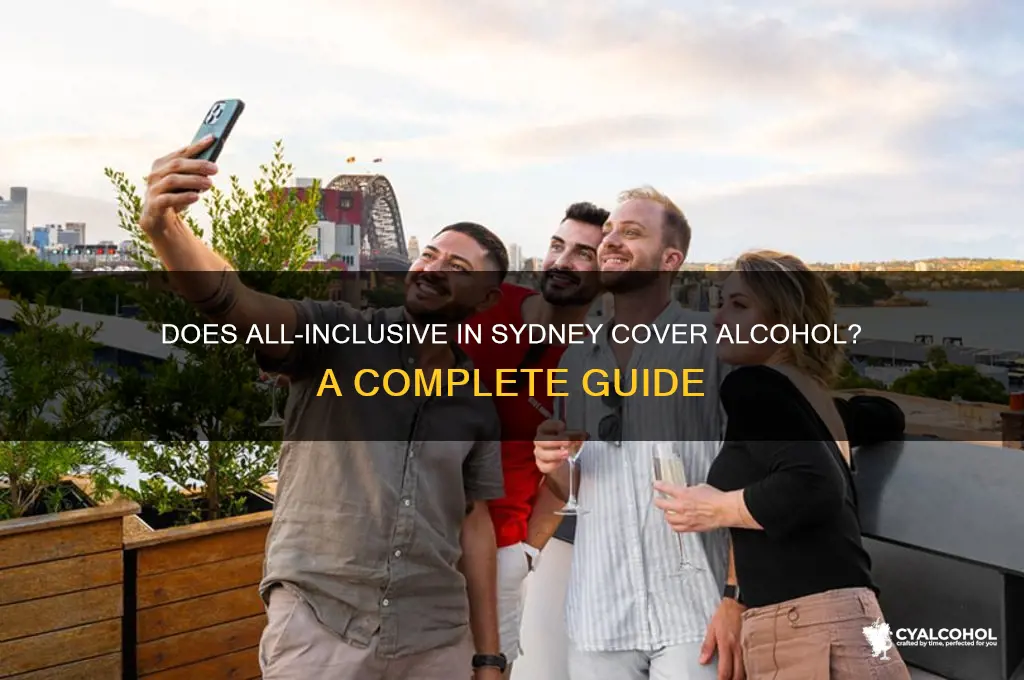 does all inclusive include alcohol sydney