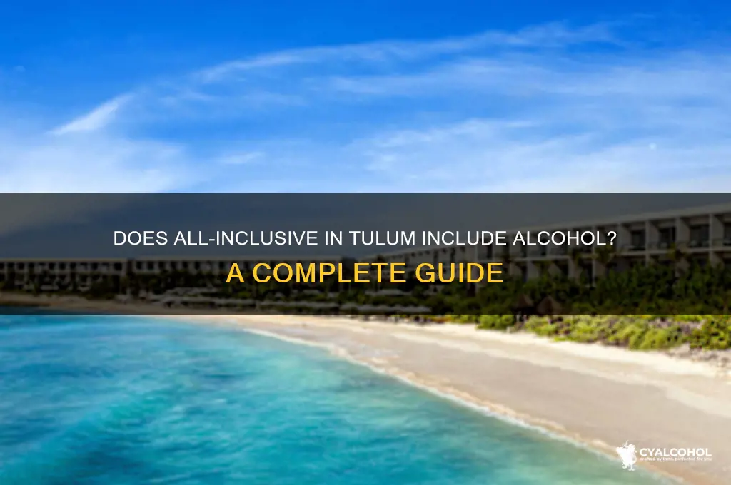 does all inclusive include alcohol tulum