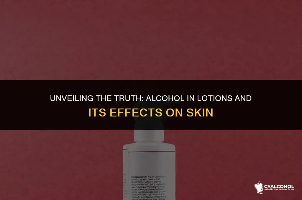 does all lotion have alcohol
