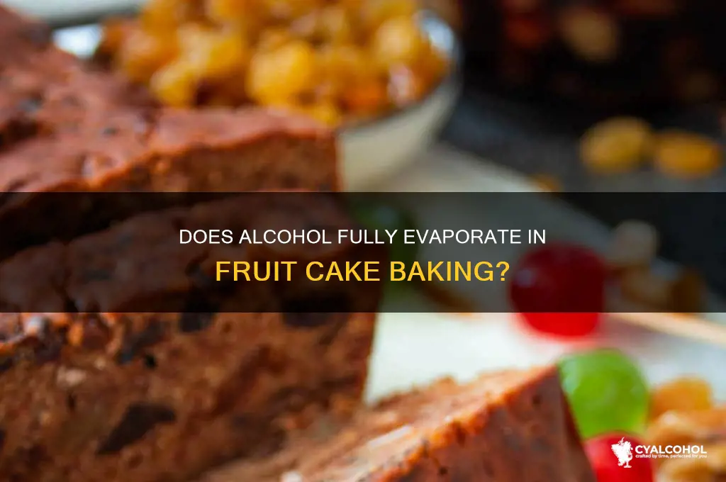 does all the alcohol cook off fruit cake