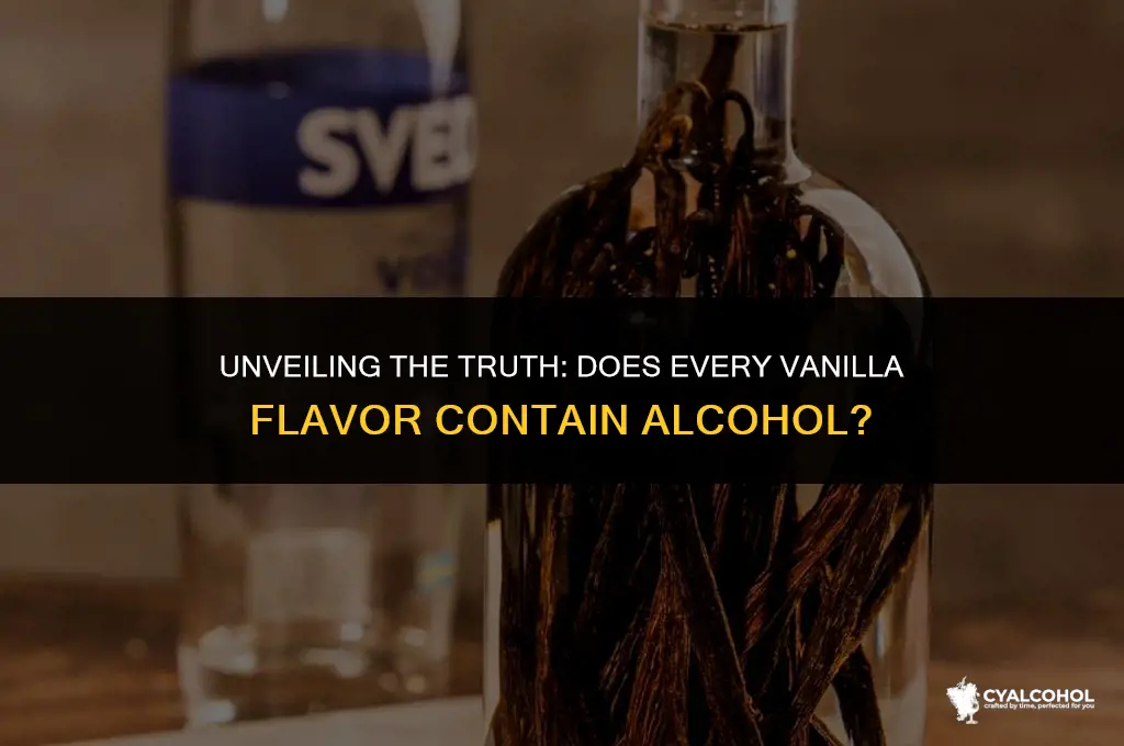 does all vanilla have alcohol