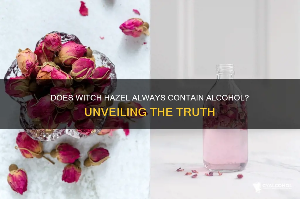 does all witch hazel have alcohol in it