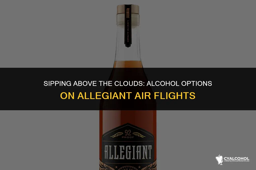 does allegiant air have alcohol