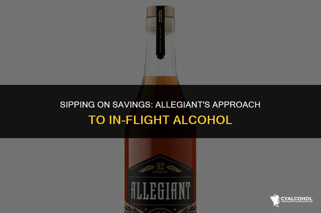 does allegiant offer alcoholic beverages