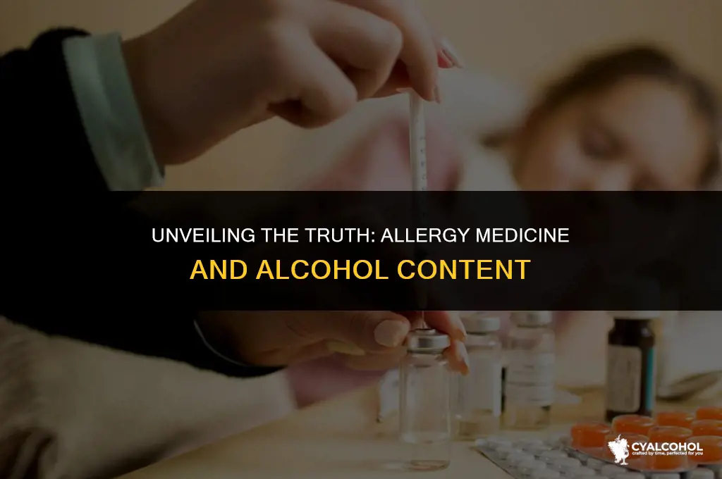 does allergy medicine have alcohol