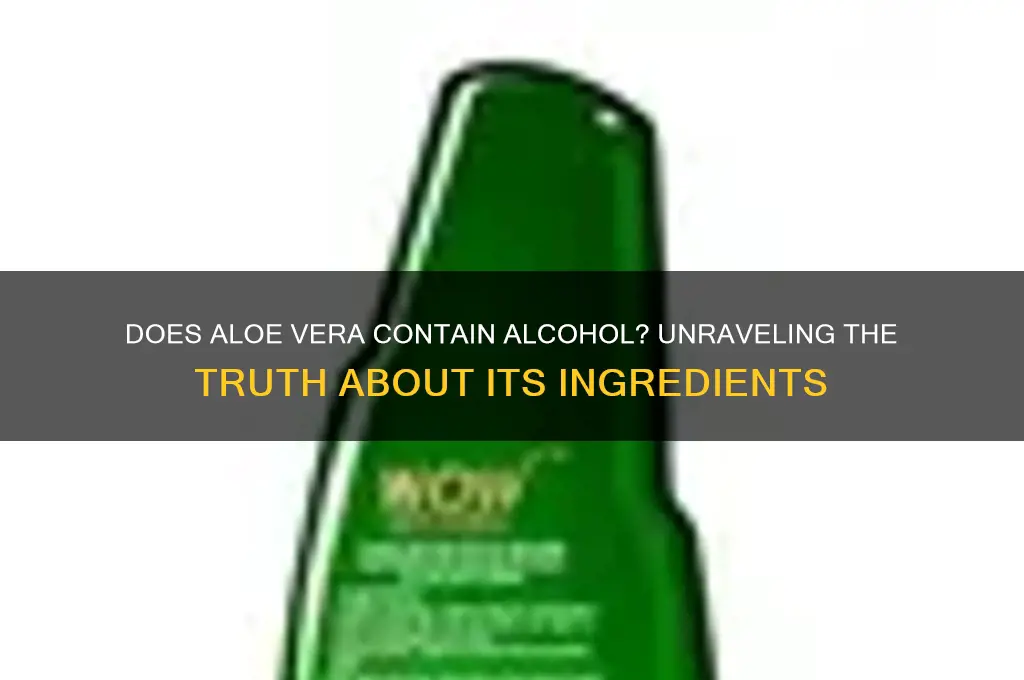 does aloe have alcohol in it