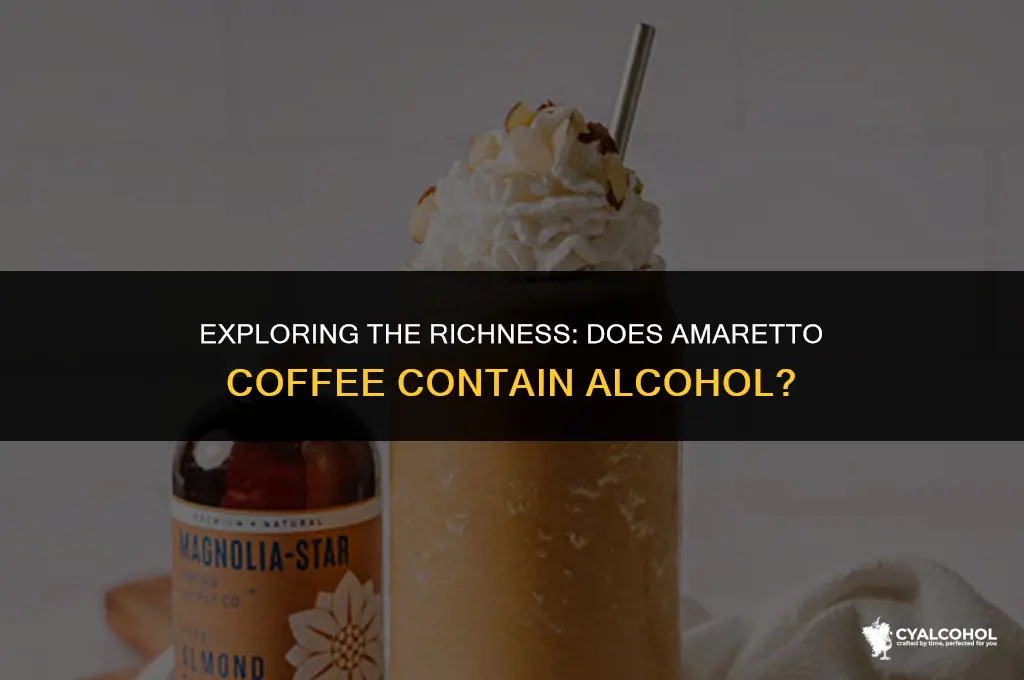 does amaretto coffee have alcohol