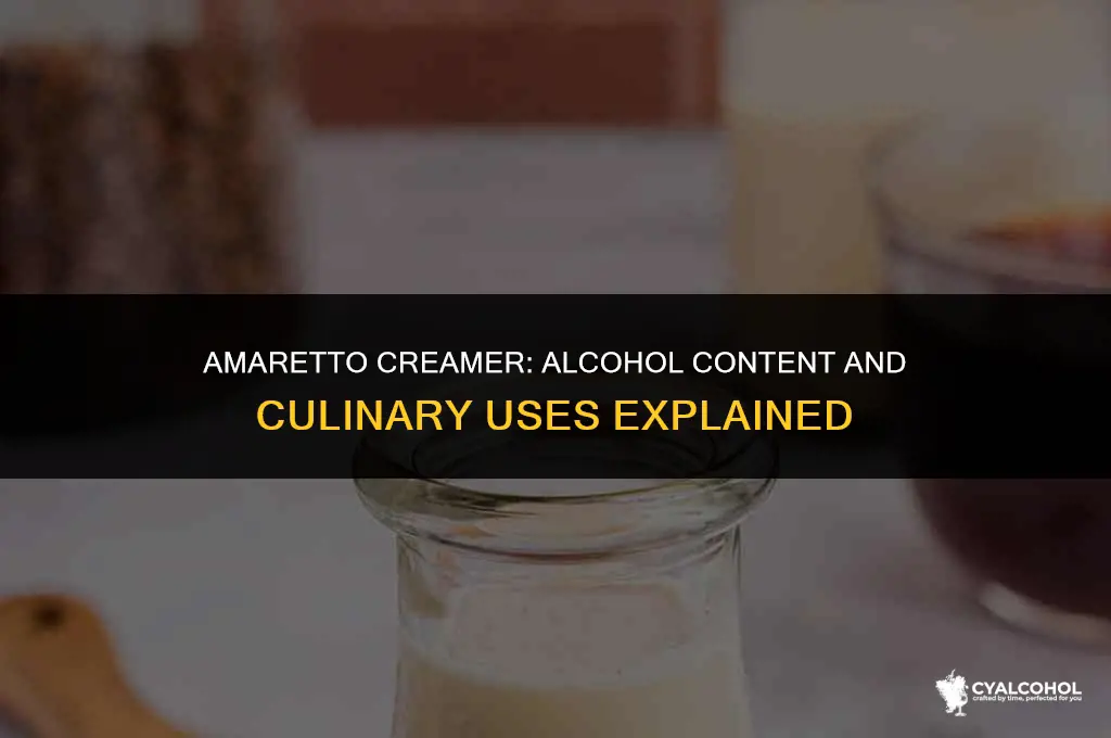 does amaretto creamer have alcohol