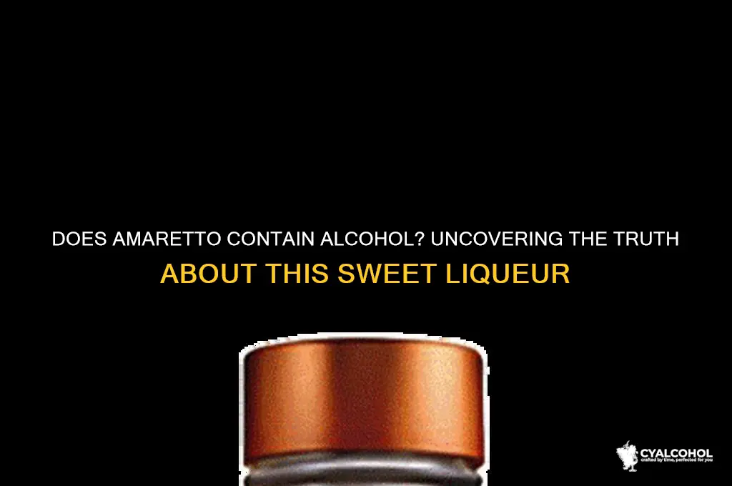 does amaretto have alcohol in it