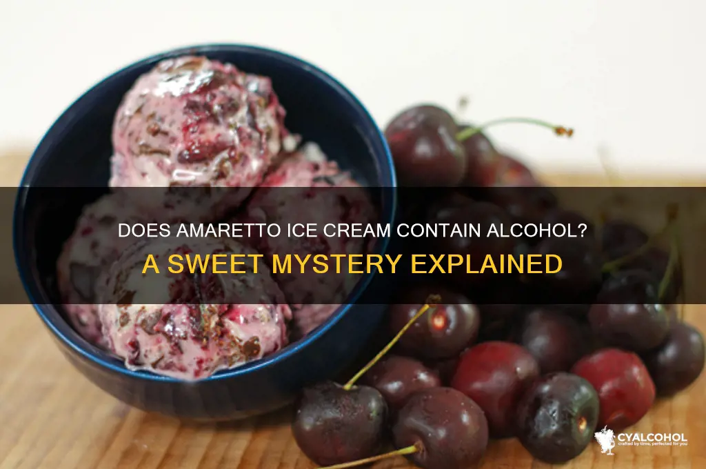 does amaretto ice cream have alcohol