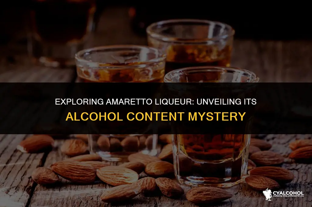 does amaretto liqueur have alcohol
