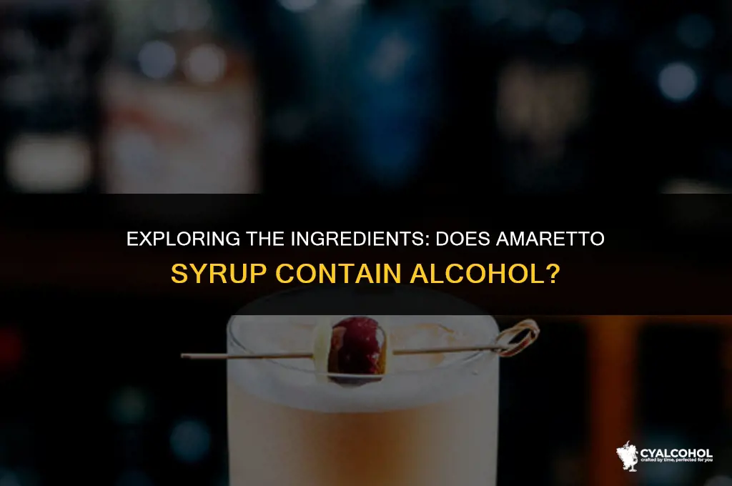 does amaretto syrup have alcohol