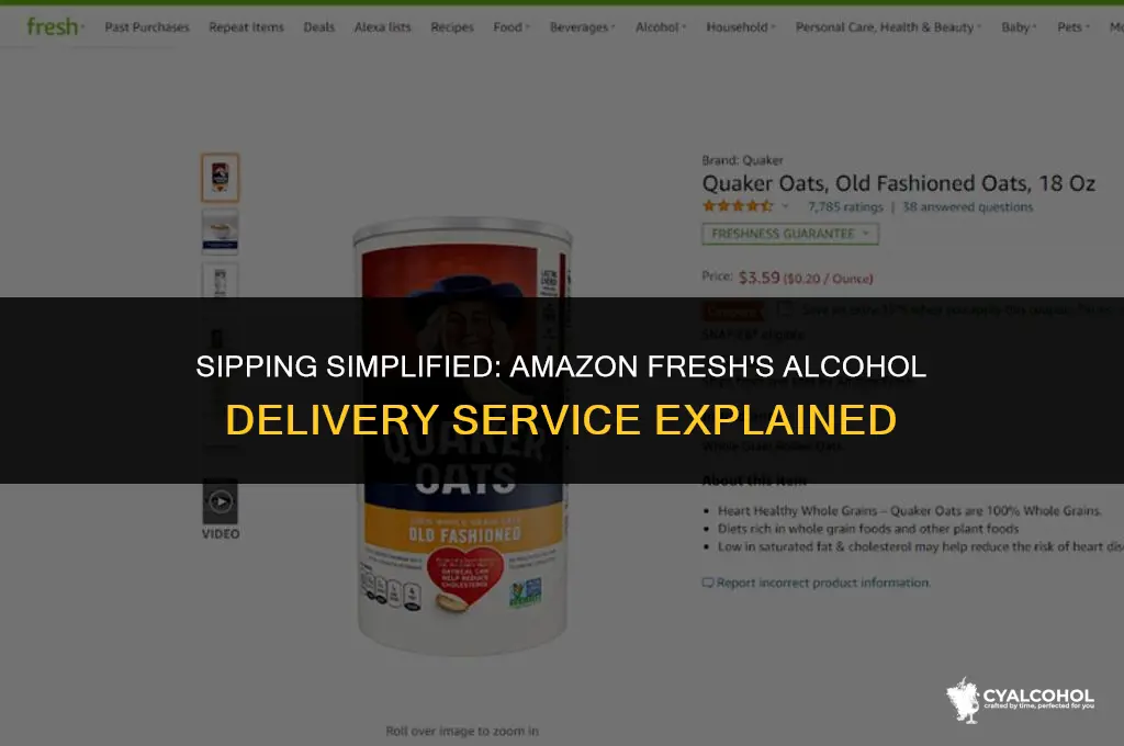 does amazon fresh deliver alcohol