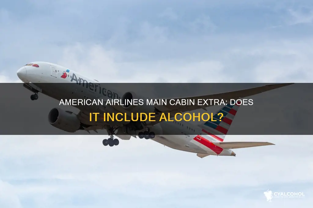does american airlines main cabin extra include alcohol