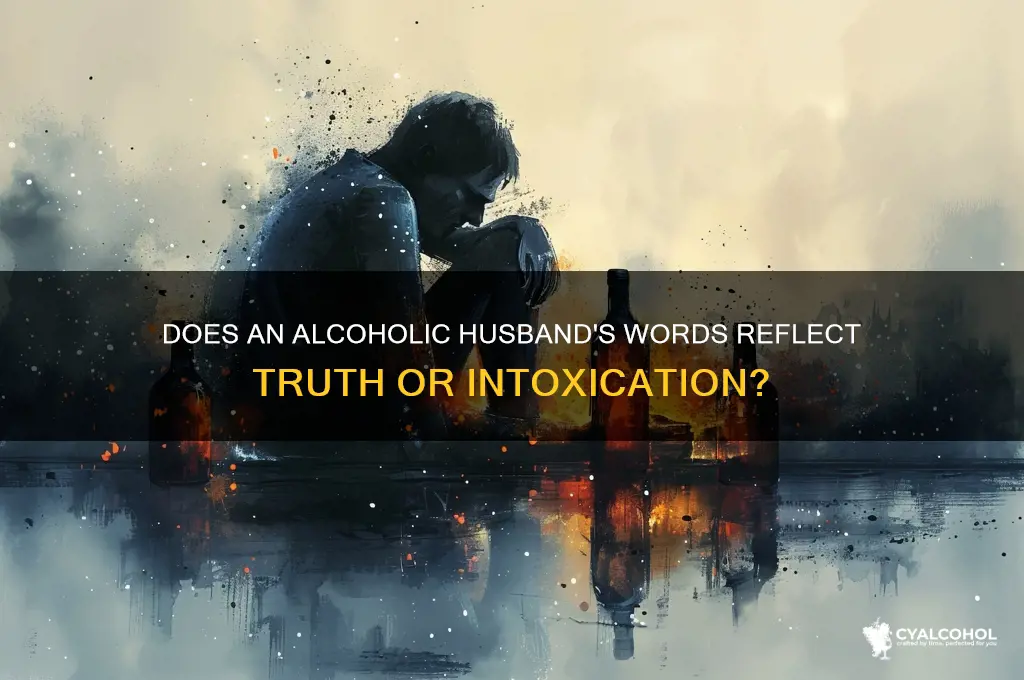 does an alcoholic husband mean what he says