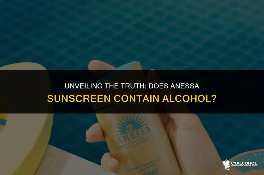 does anessa sunscreen have alcohol