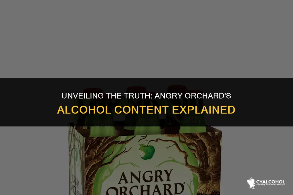 does angry orchard have alcohol