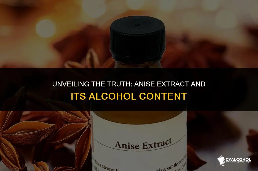 does anise extract have alcohol