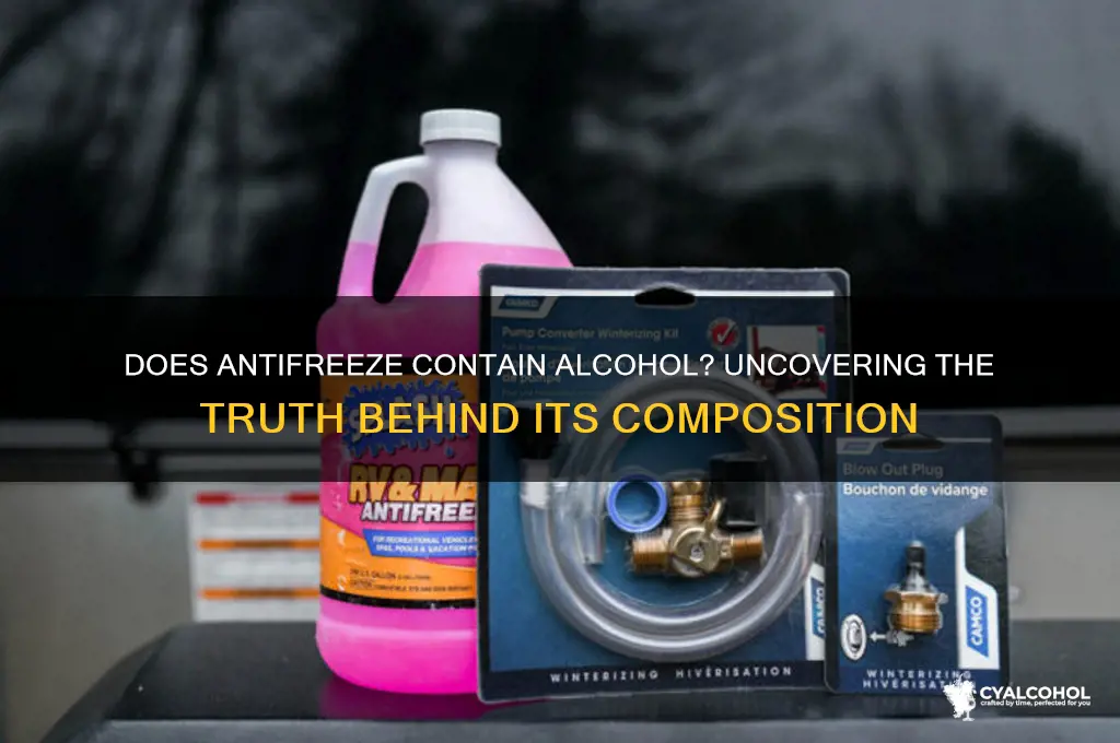 does antifreeze have alcohol in it
