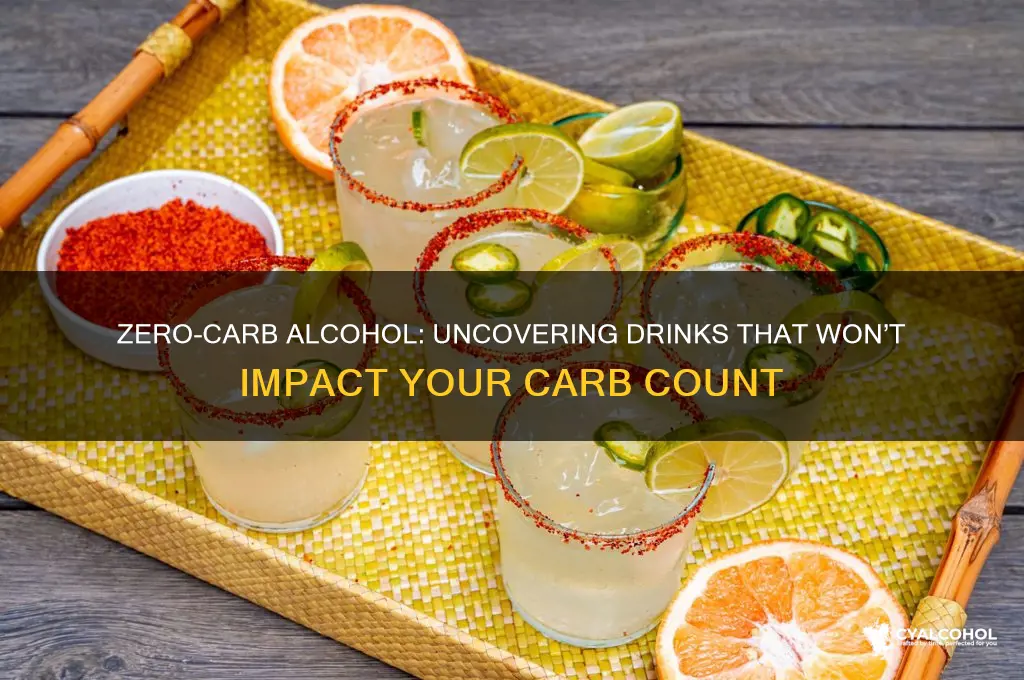 does any alcohol have no carbs