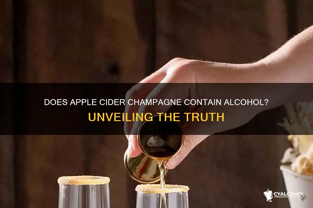 does apple cider champagne have alcohol