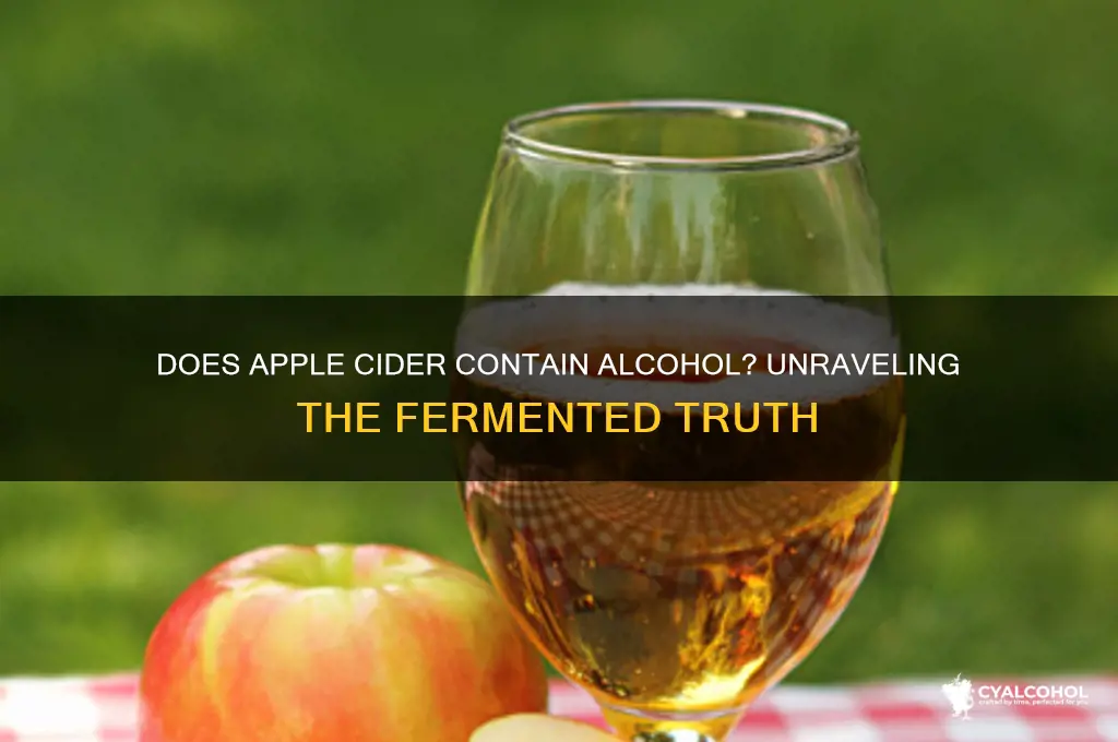 does apple cider has alcohol