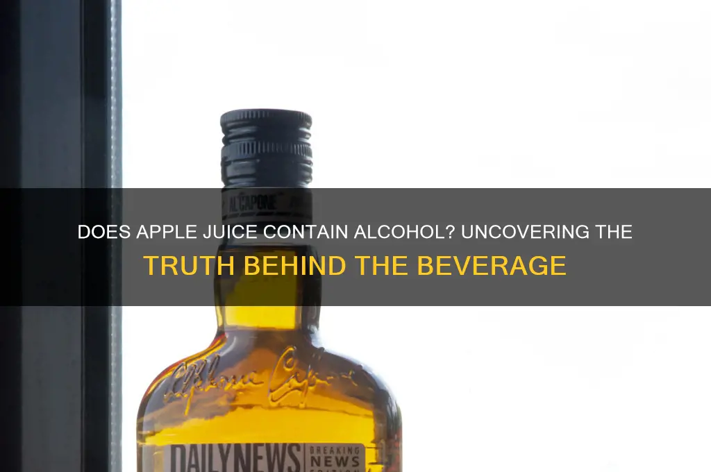 does apple juice have alcohol