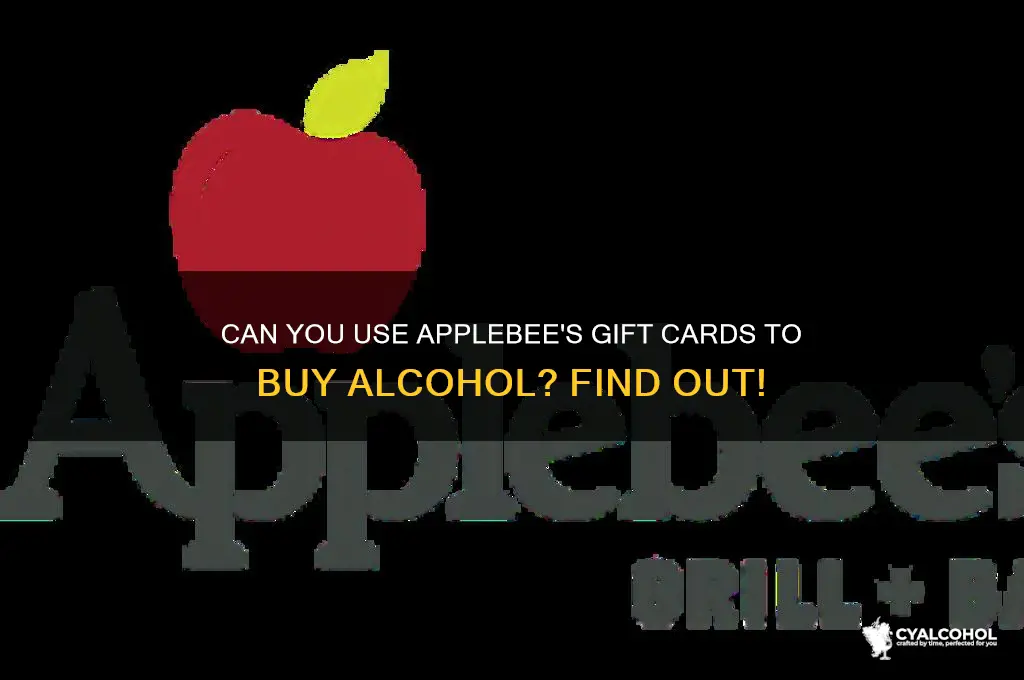 does applebees gift card include alcohol