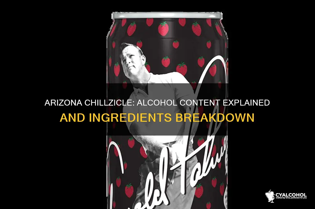 does arizona chillzicle have alcohol