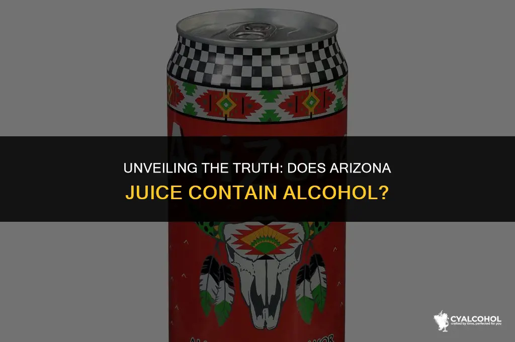 does arizona juice have alcohol