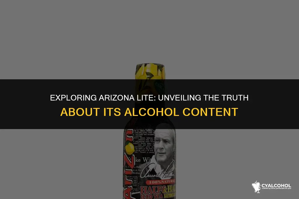 does arizona lite have alcohol